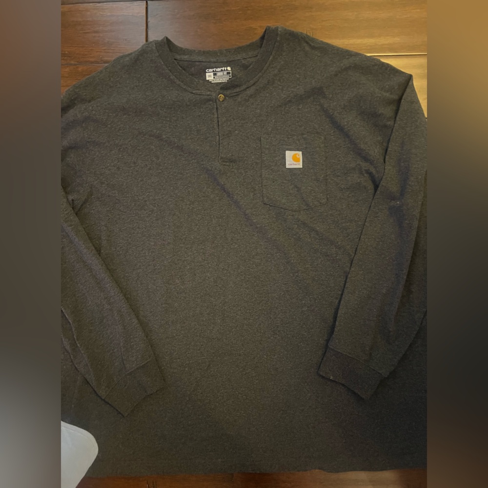 Carhartt Men's Charcoal Long Sleeve Tee